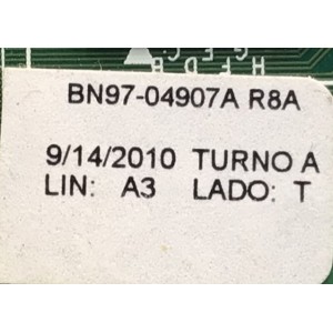 MAIN PARA TV SAMSUNG / NUMERO DE PARTE BN96-15891A / BN41-01477C / BN97-04907A / BN9615891A / PANEL LTF320HM01 / MODELO LN32C530F1FXZA SQ05	